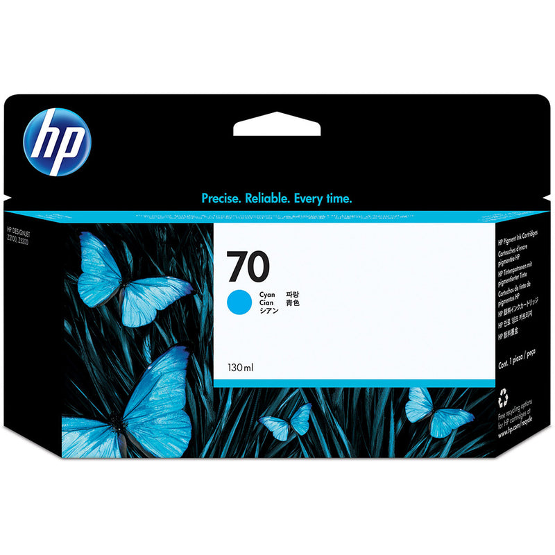 HP 70 Cyan Standard Capacity Ink Cartridge 130ml - C9452A