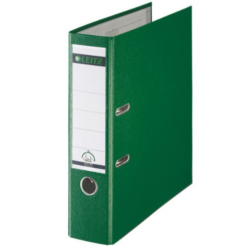 Leitz 180 Lever Arch File Polypropylene A4 80mm Spine Width Green (Pack 10) 10101055