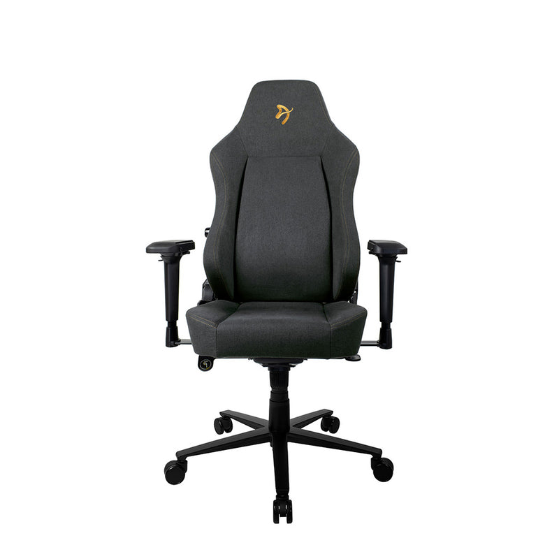 Arozzi Primo Woven Fabric Gaming Chair, Black - Gold logo