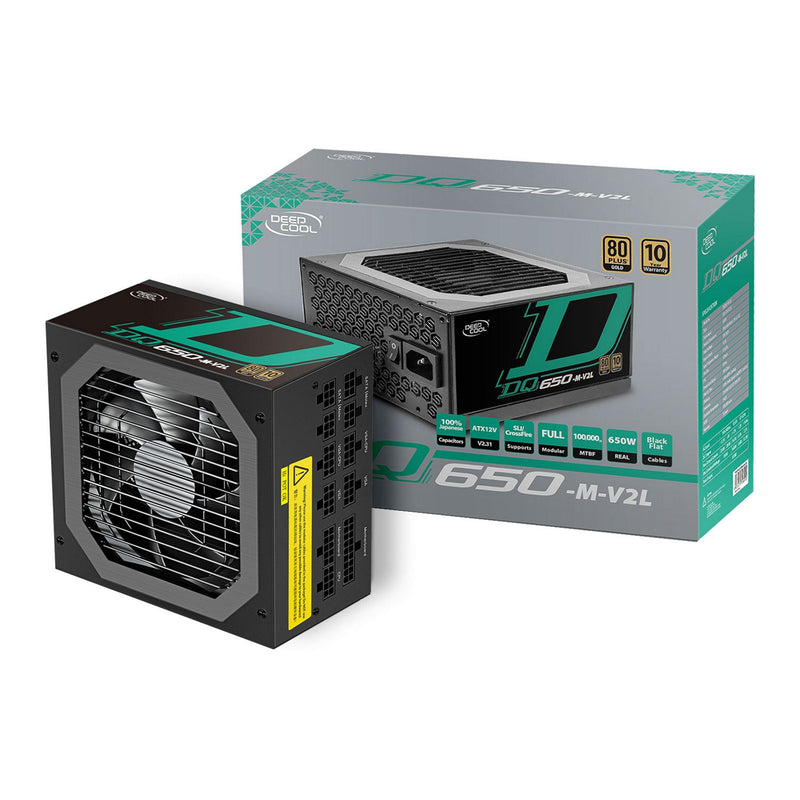 DeepCool DQ650-M-V2L 650W 120mm Silent High Performance Fan 80 PLUS Gold Fully Modular PSU