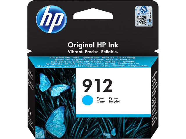 HP 912 Cyan Standard Capacity Ink Cartridge 3ml for HP OfficeJet Pro 8010/8020 series - 3YL77AE