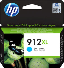 HP 912XL Cyan High Yield Ink Cartridge 10ml for HP OfficeJet Pro 8010/8020 series - 3YL81AE