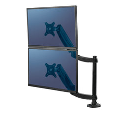 Fellowes Platinum Series Dual Stacking Monitor Arm Black 8043401 DD