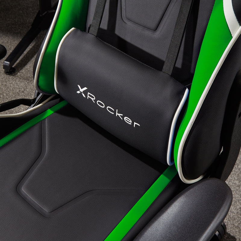 X Rocker | Agility Jr Esport Gaming Chair with Comfort Adjustability for Junior Gamers - Black/Green