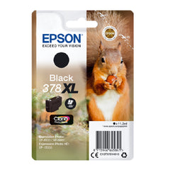 Epson 378XL Squirrel Black High Yield Ink Cartridge 11ml - C13T37914010