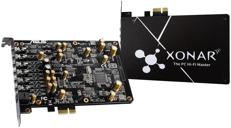 Asus XONAR AE Soundcard, PCIe, 7.1, Hi-Res Audio, 150ohm Headphone Amp, HQ DAC, EMI Back Plate