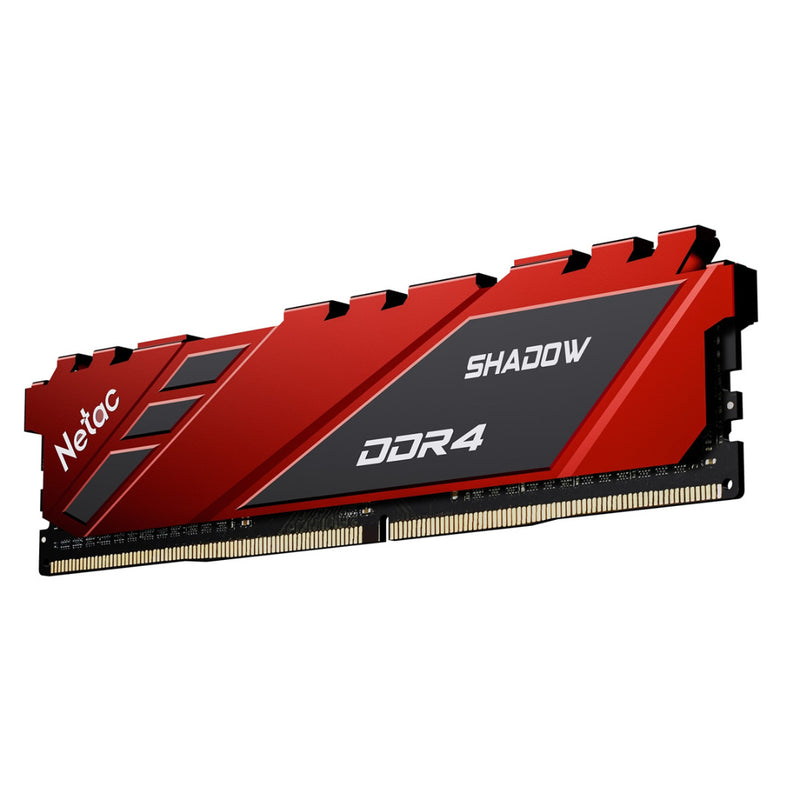 Netac Shadow Red, 16GB, DDR4, 3200MHz (PC4-25600), CL16, DIMM Memory